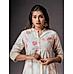 Off white modal chanderi kurti with floral print