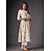 Off white modal chanderi kurti with floral print