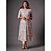 Multi-colour modal chanderi printed kurti with hand work