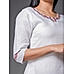 White linen kurti with embroidery