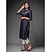 Black linen kurti with embroidery