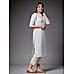 White linen self printed kurti with embroidery