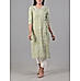 Light green modal chanderi printed kurti with lace detailing