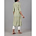 Light green modal chanderi printed kurti with lace detailing