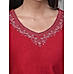 Maroon Denting viscose kurti with embroidery