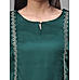 Bottle green satin kurti with matching bottom