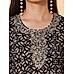 Navy blue 60's cotton printed kurti with embroidery