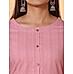 Pink cotton dobby kurti with embroidery