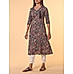 Multi colour 60's cotton printed kurti with embroidery