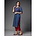 Den Blue Cotton Kurti with Mill Print