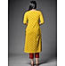 Mustard Cotton Kurti with Mill Print