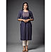 Den Blue 60S Cotton Kurti with Mill Print