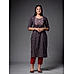 Black 60S Cotton Kurti with Mill Print