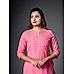 Pink Hl Cotton Kurti with Weaving