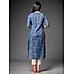 Den Blue Chanderi Kurti with Mill Print