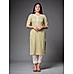 Green Cotton Kurti with Mill Print