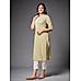 Green Cotton Kurti with Mill Print