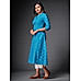 P.Turquoise Hl Cotton Kurti with Weaving