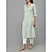 Mint green 60's cotton printed kurti