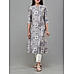 Light grey modal chanderi printed kurti