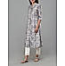 Light grey modal chanderi printed kurti