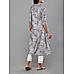 Light grey modal chanderi printed kurti