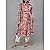 Blush pink modal chanderi printed kurti