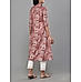 Blush pink modal chanderi printed kurti