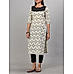 Multi colour 60's cotton printed kurti with embroidery