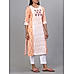 Multi colour viscose printed kurti with embroidery