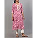 Onion pink 60's cotton printed kurti with embroidery