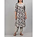 Multi-colour muslin silk kurti with embroidery and matching bottom