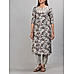 Multi-colour muslin silk kurti with embroidery and matching bottom