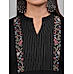 Black viscose slub kurti with sequins work