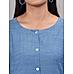 Light blue viscose cotton kurti with embroidery