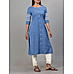 Light blue viscose cotton kurti with embroidery