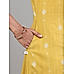 Pale Yellow cotton dobby kurti with embroidery