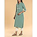 Green wrinkle viscose kurti with embroidery