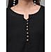 Black cotton flax plain kurti