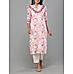 Multi colour cotton schiffeli printed kurti with embroidery and matching bottom