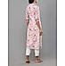 Multi colour cotton schiffeli printed kurti with embroidery and matching bottom