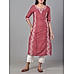 Meroon 60's cotton printed kurti with embroidery