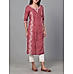 Meroon 60's cotton printed kurti with embroidery