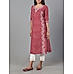 Meroon 60's cotton printed kurti with embroidery