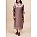 Coppor brown muslin kurti with embroidery