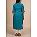 Venice blue Linen kurti with embroidery