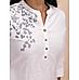 Off-white cotton linen kurti with embroidery