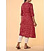 Pink 60's cotton printed kurti with embroidery