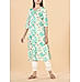 Multi colour 60's cotton printed kurti with lace detailing