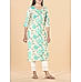 Multi colour 60's cotton printed kurti with lace detailing